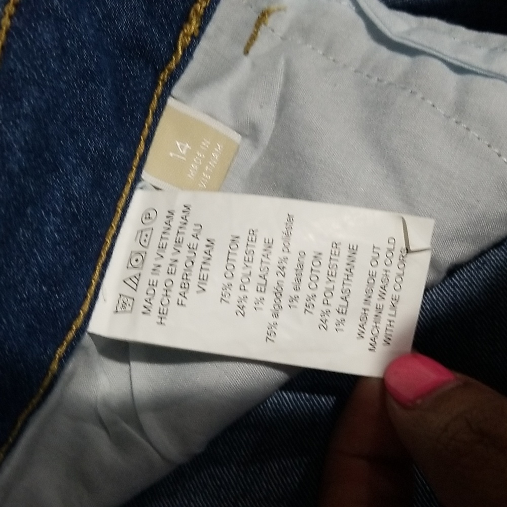 MICHAEL Michael Kors women Selma Skinny Ankle Jeans  Size 14 Washed Blue - Picture 5 of 13